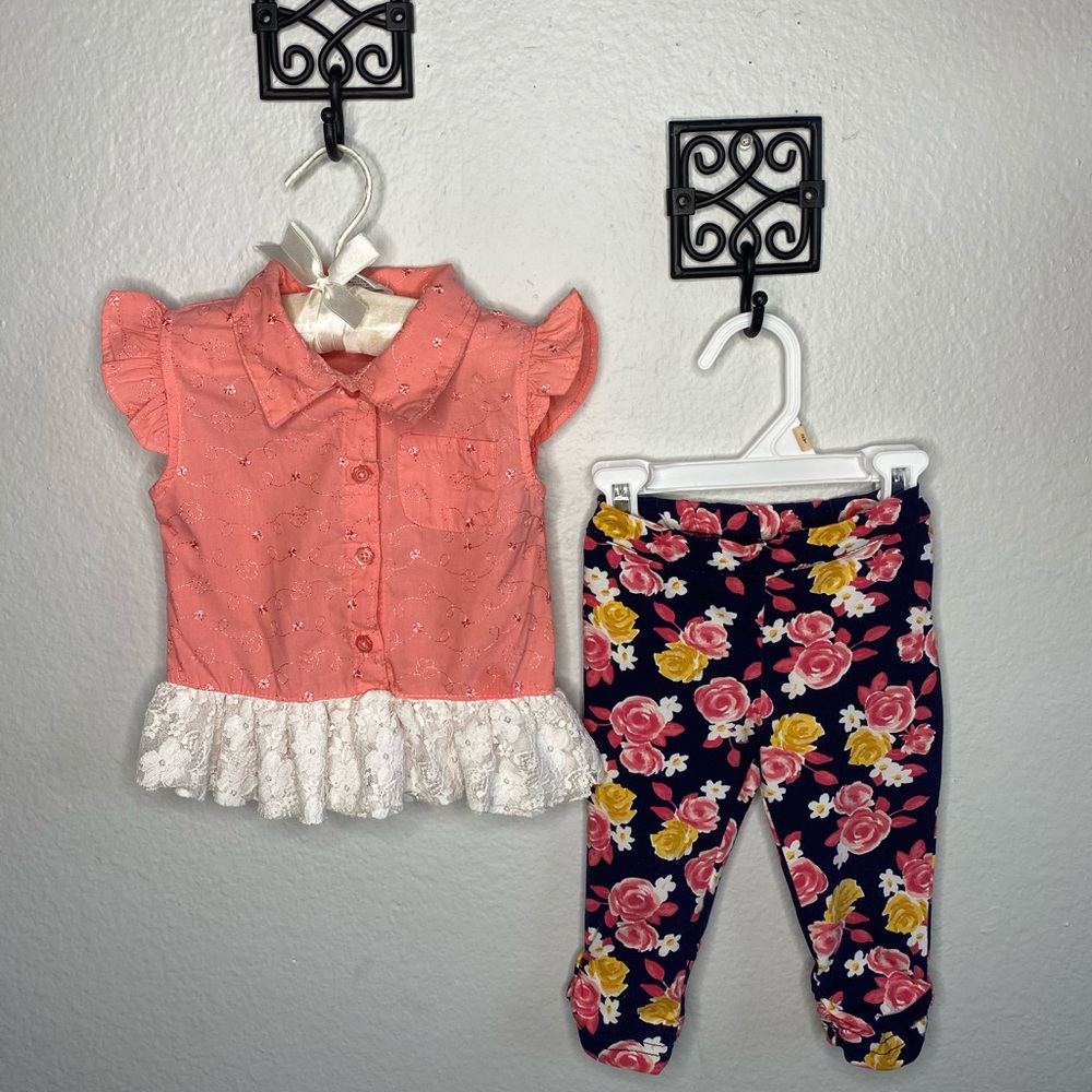 Girl’s 2 Piece Outfit Matching Set —12M